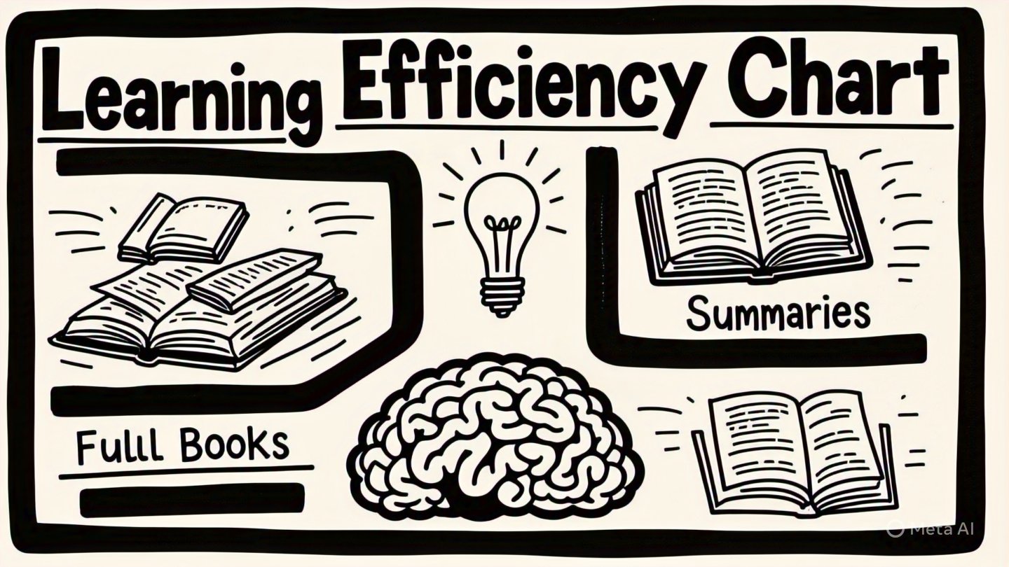 Learning efficiency with book summaries vs full texts